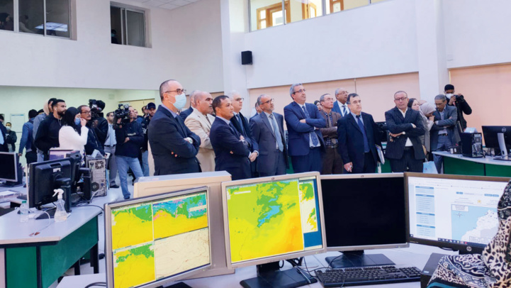 Présentation du système de vigilance météorologique à l’échelle communale, marquée par la présence du ministre de l’équipement et de l’eau, Nizar Baraka.