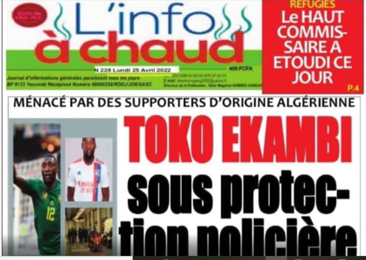 Match barrage Algérie-Cameroun : L’international camerounais Ekambi placé sous protection policière à cause de Belmadi Match barrage Algérie-Cameroun : L’international camerounais Ekambi placé sous protection policière à cause de Belmadi