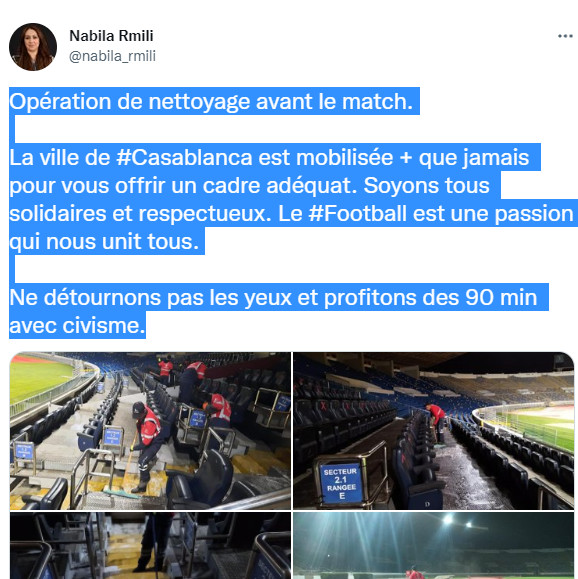 Demi-finale de la Ligue des champions Wydad-Petro : Le Complexe sportif Mohammed V se refait ‘’une beauté’’ provisoire ! Demi-finale de la Ligue des champions Wydad-Petro : Le Complexe sportif Mohammed V se refait ‘’une beauté’’ provisoire !