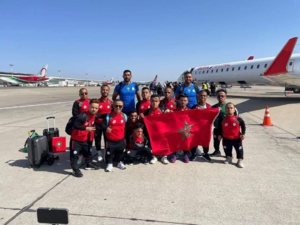 L'équipe nationale à son arrivée à Lima, la capitale du Pérou.