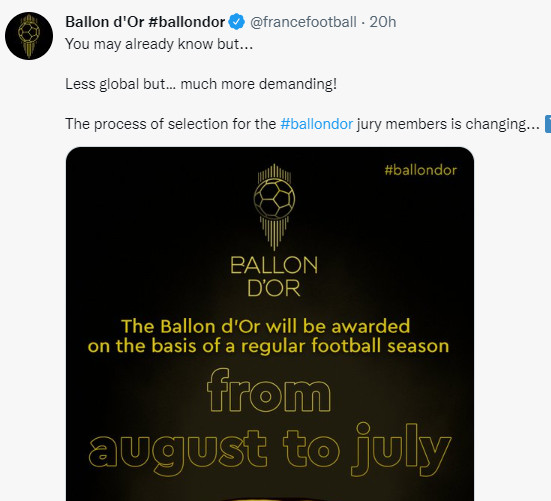 Ballon d’or 2022 : Les nominés dévoilés le 12 août, le vainqueur le 17 octobre Ballon d’or 2022 : Les nominés dévoilés le 12 août, le vainqueur le 17 octobre