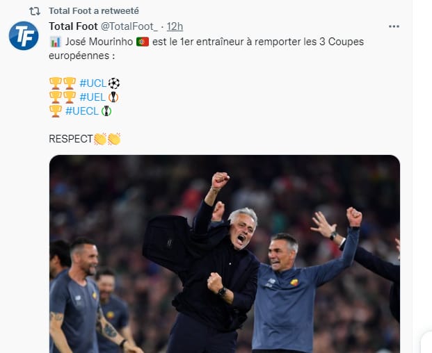Coupe de la Conférence League (finale) : La Roma de Mourinho remporte la première édition face à Feyenoord (1-0) Coupe de la Conférence League (finale) : La Roma de Mourinho remporte la première édition face à Feyenoord (1-0)