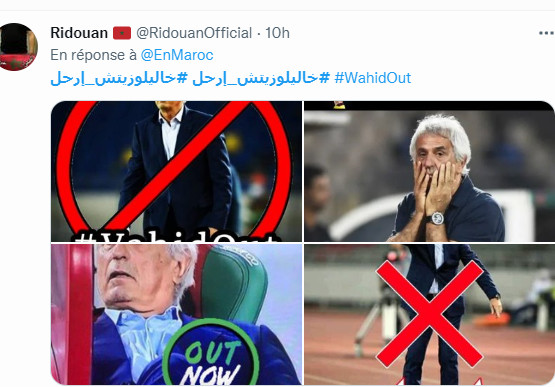 Equipe nationale : Un hashtag demandant le départ du coach Vahid fait la tendance sur twitter Equipe nationale : Un hashtag demandant le départ du coach Vahid fait la tendance sur twitter