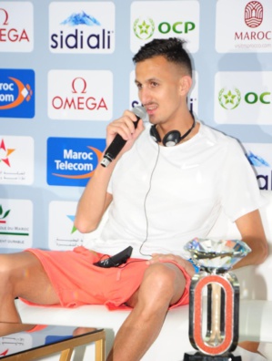 Soufiane El Bakkali lors de la conférence de presse tenue ce samedi. Ph. Nidal Soufiane El Bakkali lors de la conférence de presse tenue ce samedi. Ph. Nidal