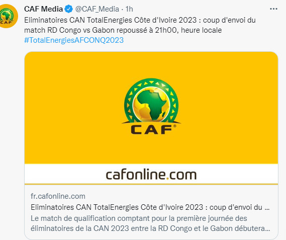 Eliminatoires CAN 2023 : RDC-Gabon à huis clos à cause du Maroc Eliminatoires CAN 2023 : RDC-Gabon à huis clos à cause du Maroc