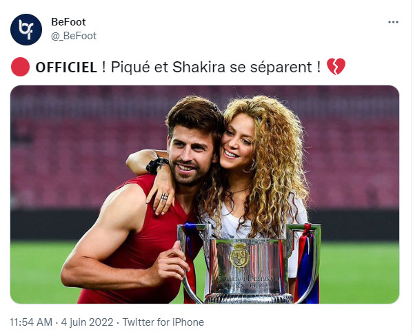 Piqué-Shakira : Officiellement, c’est fini ! Piqué-Shakira : Officiellement, c’est fini !