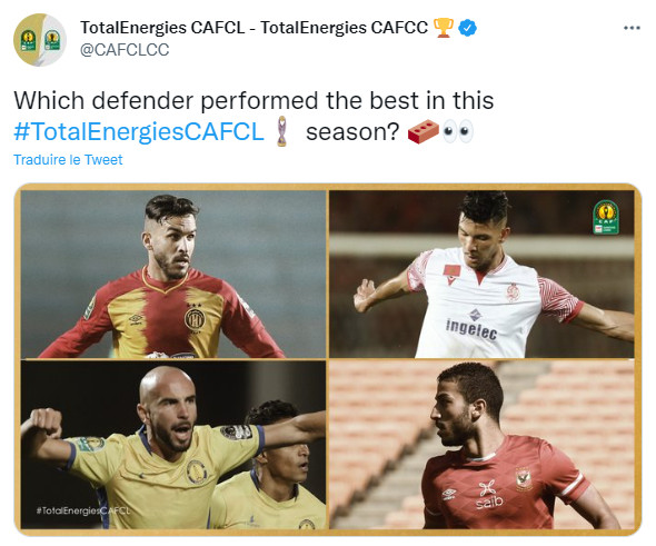 Ligue des Champions : La CAF déclare Achraf Dari meilleur défenseur axial avec 84,1% des votes Ligue des Champions : La CAF déclare Achraf Dari meilleur défenseur axial avec 84,1% des votes