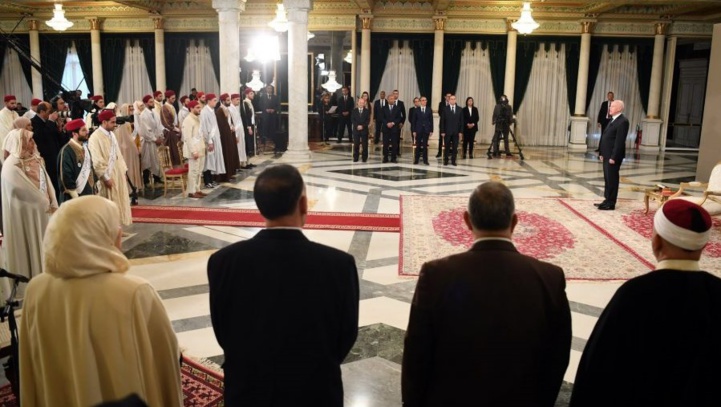 Kaïs Saïed présidant à Carthage en avril dernier une cérémonie de remise de Prix pour les lauréats de la 53ème édition de la compétition nationale de récitation du Saint-Coran pour l’année 1443 de l’hégire/2022. PH ARCHIVES