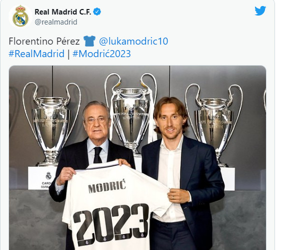 Real Madrid: Luca Modric rempile jusqu’en juin 2023 Real Madrid: Luca Modric rempile jusqu’en juin 2023