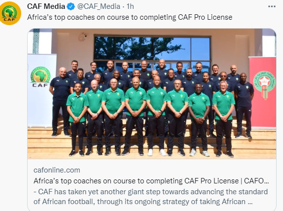 CAF /  Licence CAF Pro A : La CAF dévoile la liste des futurs 23 lauréats