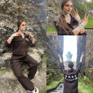 Autre forme de militantisme :  Miss Palestine parade en uniforme des prisonniers palestiniens