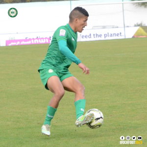 Mouktani, auteur des 2 buts de la rencontre.