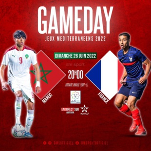 Jeux Méditerranéens / Football : Maroc-France ce soir à partir de 20h00 sur BeIN Sports et Arryadia