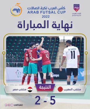 Futsal / Coupe Arabe  2022 : Le Maroc finaliste après avoir dominé l’Egypte (5-2)