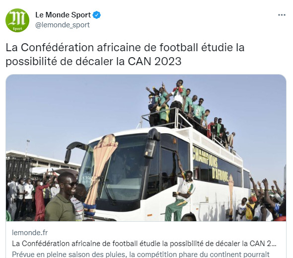 CAN 2023 : Un possible report jusqu’à 2024 ? CAN 2023 : Un possible report jusqu’à 2024 ?