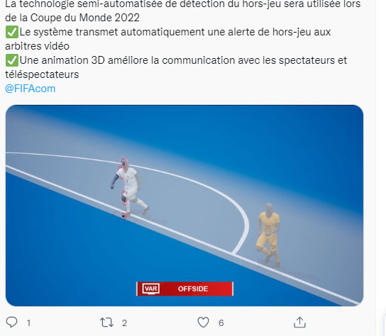 Coupe du monde 2022 : La FIFA officialise le hors jeu semi-automatique lors du Mondial Coupe du monde 2022 : La FIFA officialise le hors jeu semi-automatique lors du Mondial