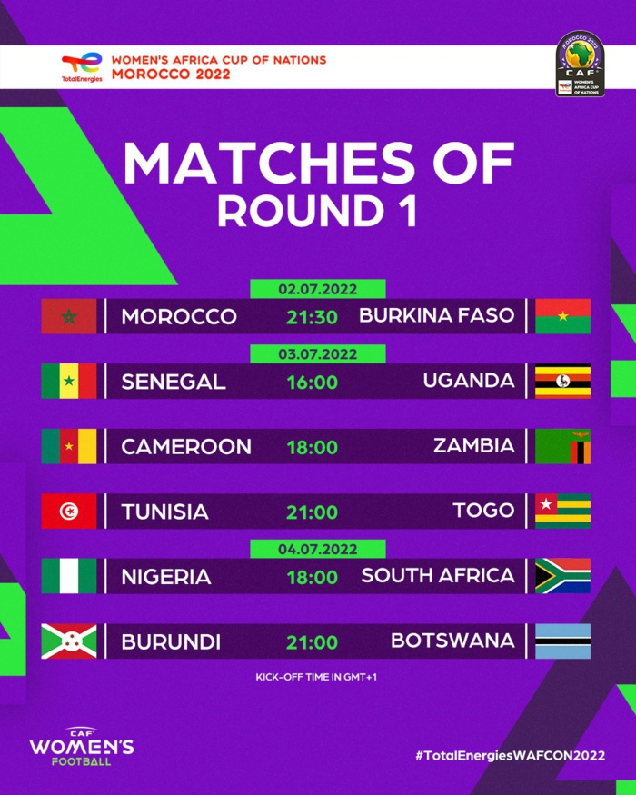 CAN Féminine 2022 : Ce soir, ‘’Maroc-Burkina Faso’’ en ouverture arbitré par la Rwandaise Salima Mukansanga (21h30) CAN Féminine 2022 : Ce soir, ‘’Maroc-Burkina Faso’’ en ouverture arbitré par la Rwandaise Salima Mukansanga (21h30)