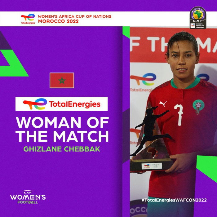 CAN Féminine 2022  /  Maroc-Burkina Faso (1-0) :  3 points très importants pour la suite ! Ghizlane Chebbak Meilleure  joueuse du match CAN Féminine 2022  /  Maroc-Burkina Faso (1-0) :  3 points très importants pour la suite ! Ghizlane Chebbak Meilleure  joueuse du match