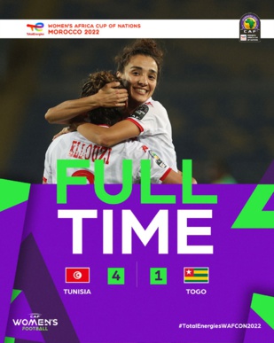 CAN Féminine  / Maroc 2022 : La Tunisie explosive devant le Togo (4-1)