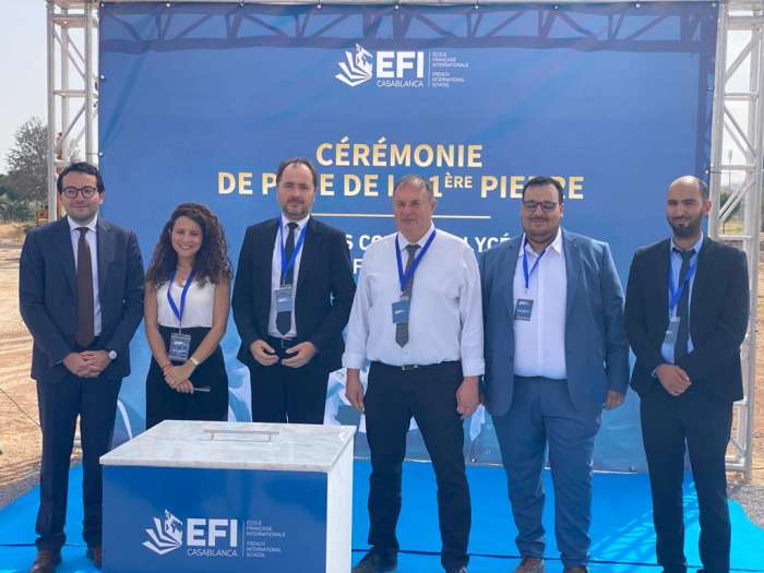 EFI Casablanca : La première pierre du campus de son Collège-Lycée est posée