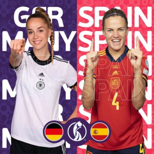 Euro Féminin 2022 : Ce soir, Allemagne-Espagne (20h00) et Danemark- Finlande (17h00)