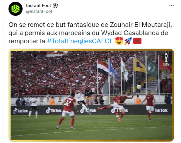 Awards CAF 2022 : Le prix du plus beau but revient à Moutarajji Awards CAF 2022 : Le prix du plus beau but revient à Moutarajji
