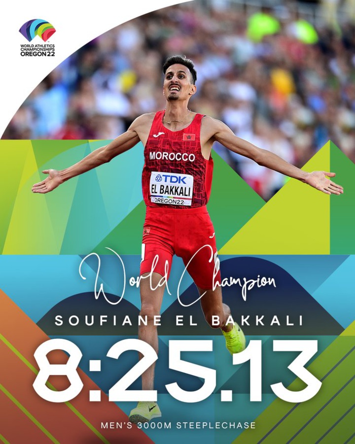3 000 m steeple des Mondiaux d'Eugene : La course d’El Bakkali a failli être interrompue !