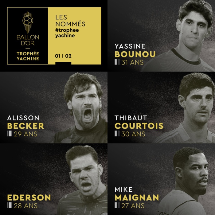 Trophée Yachine 2022 : Bounou parmi les 10 nominés Trophée Yachine 2022 : Bounou parmi les 10 nominés