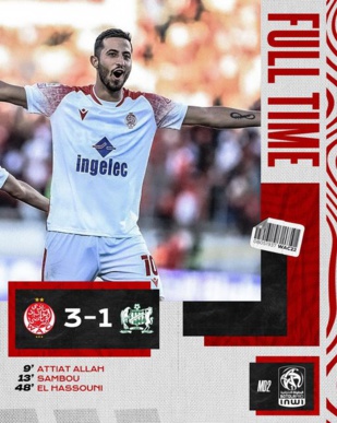 Botola Pro D1/WAC-DHJ (3-1) :  Le Wydad s’offre sa première victoire haut la main!