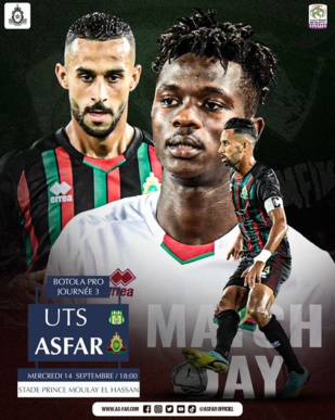 Botola Pro D1 /  «3e journée » : UTS-FAR, ce soir à Rabat (19h00)