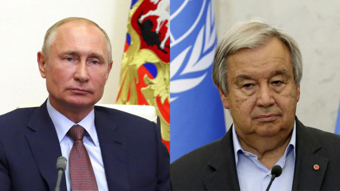 Russie-ONU : Entretien Poutine-Guterres sur l'exportation des céréales et la centrale de Zaporojié