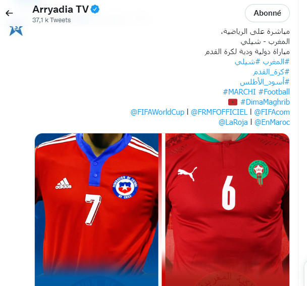 Amical / Maroc-Chili : Diffusion télévisée en direct ce vendredi à 20h00 Amical / Maroc-Chili : Diffusion télévisée en direct ce vendredi à 20h00