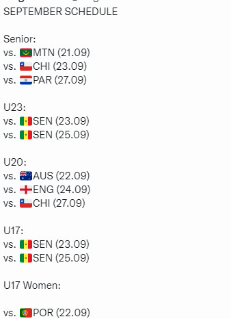 Les U23 de Houcine Ammouta : Deux matches face au Sénégal, ce jeudi 22 et dimanche 25 septembre (18h30) Les U23 de Houcine Ammouta : Deux matches face au Sénégal, ce jeudi 22 et dimanche 25 septembre (18h30)