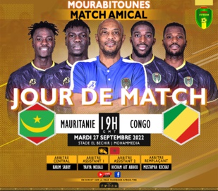 Les amicaux africains du Maroc : La Mauritanie face à la RDC ce soir à Mohammedia