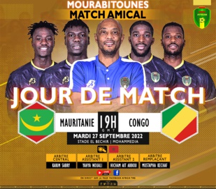 Les amicaux africains du Maroc : La Mauritanie face à la RDC ce soir à Mohammedia