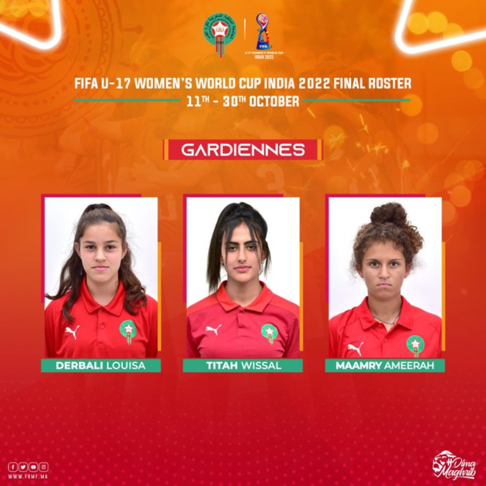 Mondial féminin U17 / Inde 2022 : La liste des 21 Mondialistes marocaines dévoilée