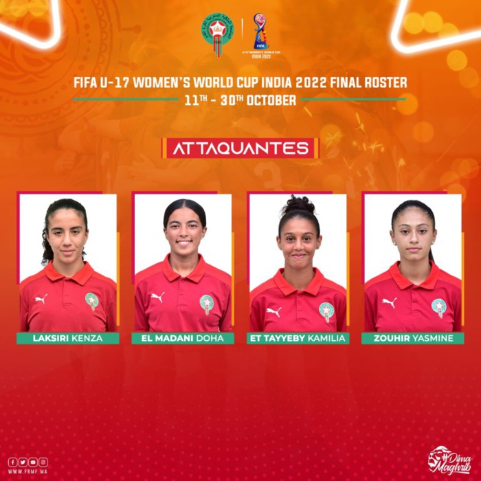Mondial féminin U17 / Inde 2022 : La liste des 21 Mondialistes marocaines dévoilée