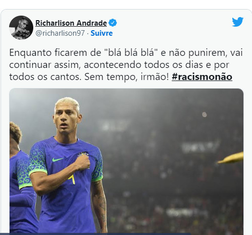 Racisme : Le Brésil en colère après son match face à la Tunisie Racisme : Le Brésil en colère après son match face à la Tunisie