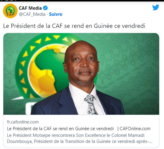 CAN 2025 : Motsepe débarque en Guinée ce vendredi