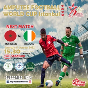 Mondial / Foot pour amputés : Ce samedi premier match du Maroc face à l’Irlande Mondial / Foot pour amputés : Ce samedi premier match du Maroc face à l’Irlande