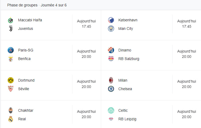 Ligue des champions / 4e journée : Real, PSG et Man. City pourraient se qualifier dès ce soir