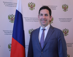 Artem Tsinamdzgvrishvili, représentant commercial de la Fédération de Russie au Maroc. Artem Tsinamdzgvrishvili, représentant commercial de la Fédération de Russie au Maroc.