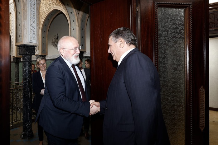 "Partenariat Vert" :  Aziz Akhannouch s'entretient avec le Vice-président de la Commission européenne Frans Timmermans