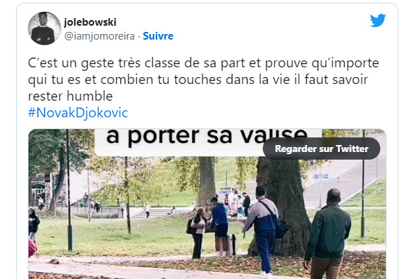 Tennis et faits divers / Novak Djokovic : classe et modestie ! Tennis et faits divers / Novak Djokovic : classe et modestie !