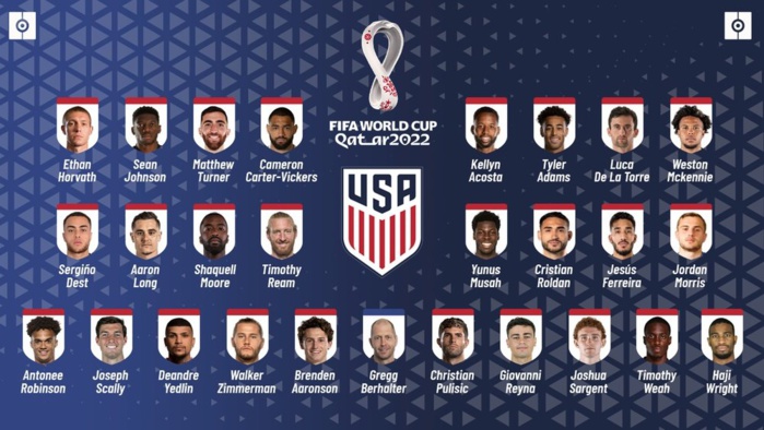 Mondial: La liste des Etats Unis d'Amérique