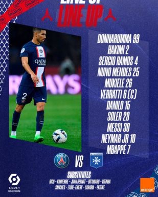 Ligue 1: Hakimi titulaire ce dimanche face à Auxerre !