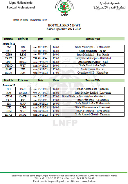 Botola Pro D2 : L’OD fait chuter le leader Botola Pro D2 : L’OD fait chuter le leader