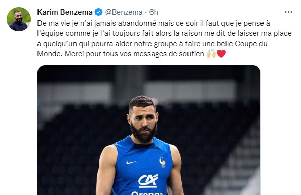 Equipe de France : Blessé, Benzema  ne jouera pas la Coupe du monde 2022 !