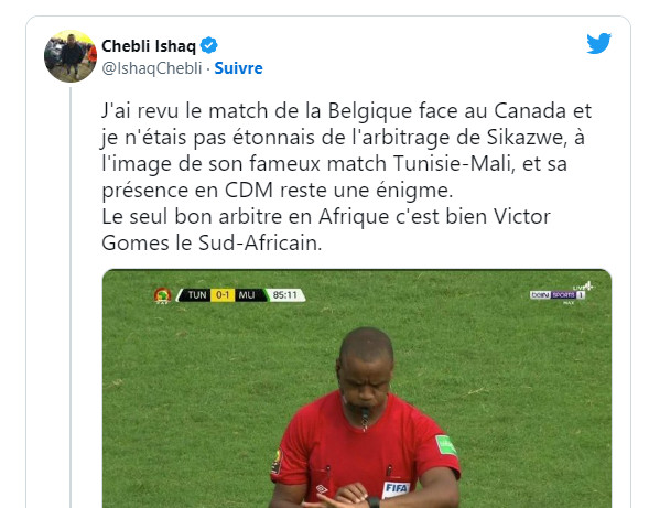 Mondial 2022 /  Arbitrage : Sikaswi, une faute d’arbitrage énormissime !