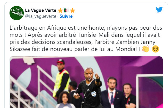 Mondial 2022 /  Arbitrage : Sikaswi, une faute d’arbitrage énormissime !